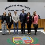 Recebendo a visita do presidente do TRT da 4ª Região